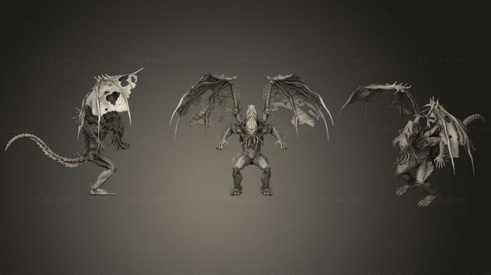 Figurines heroes, monsters and demons (Cthulhu, STKM_0739) 3D models for cnc